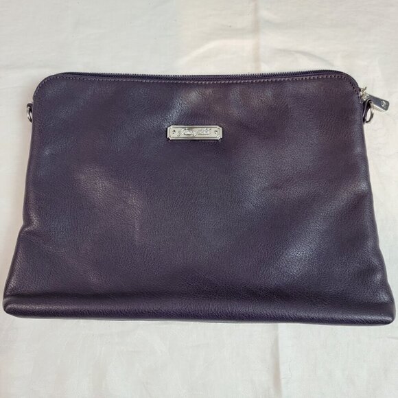 Grace Adele Patent Leather Purse with Clutch, Cosmetic Pouch, Shoulder Strap - Picture 10 of 12